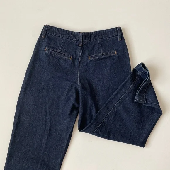 Banana Republic Luxe Mid Rise Straight Denim Jeans Dark Wash, Size 28/6 Regular - Picture 14 of 14